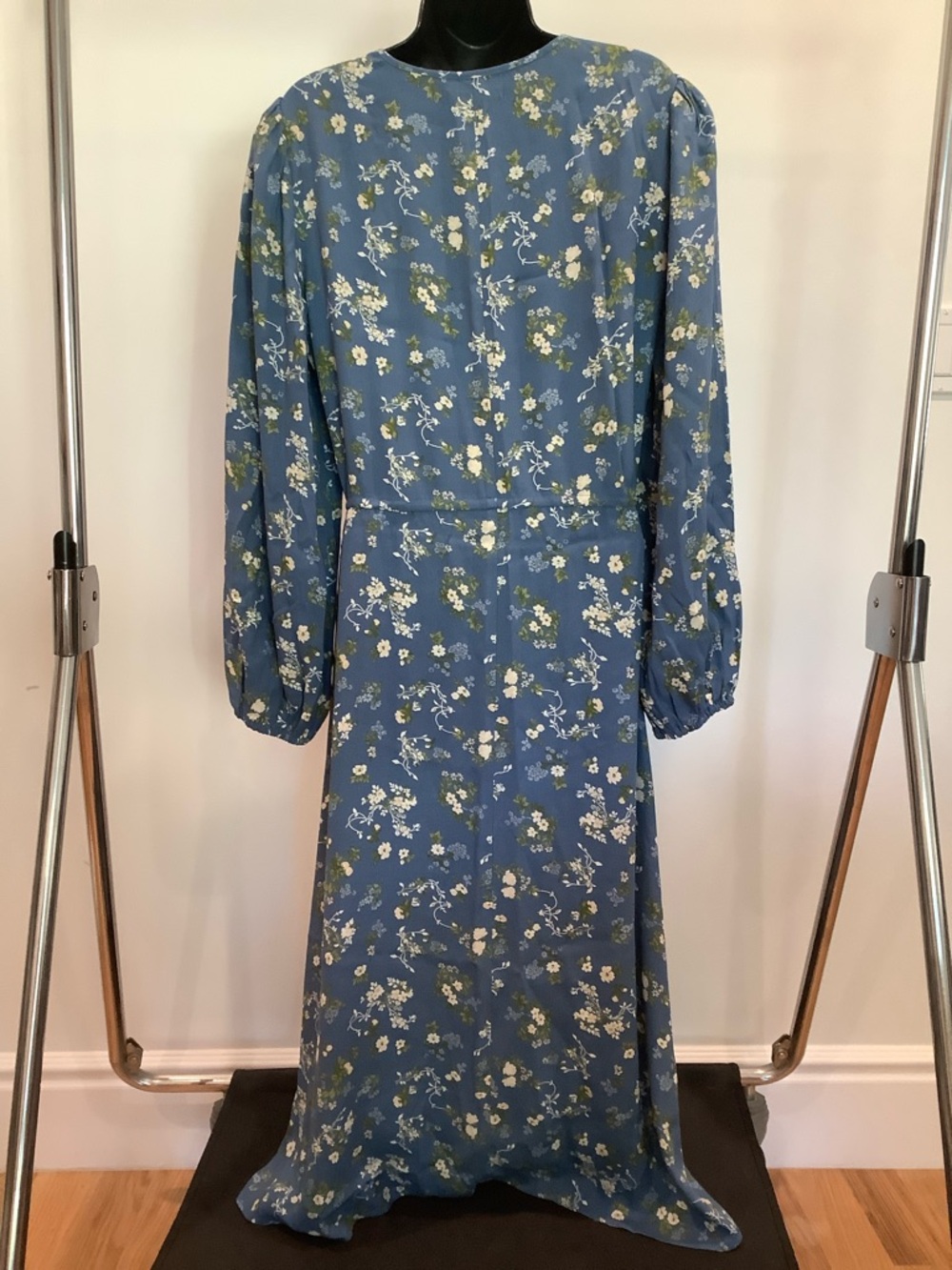 REFORMATION Lisse Midi Dress Avery Blue Floral Print Size 10 - Picture 8 of 14